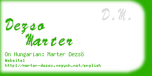 dezso marter business card